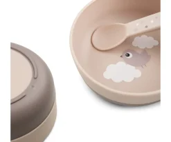 Vajilla Infantil^Done by Deer Bol Antideslizante Happy Clouds Powder