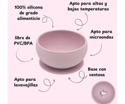 Online Bol con Ventosa Silicona Unicornio Baby Led Weaning|Vajilla Infantil