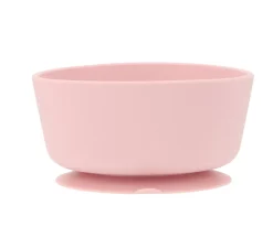 Vajilla Infantil^Tutete Bol Silicona + Cuchara Acero Light Pink