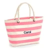 Bolsas De Playa^Tutete Textil Bolsa de Playa Nautical Natural-Rosa Personalizable