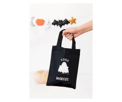 Bolsa Negra Truco o Trato Halloween Personalizable Niños Disfraces Para Niños|Bolsas Merienda