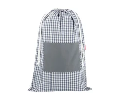 Cambiadores Para Bebés^Tutete Textil Bolsa para Muda Vichy Gris Personalizable