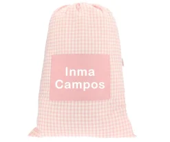Bolsas De Deporte^Tutete Textil Bolsa para Muda Vichy Rosa Palo Personalizable
