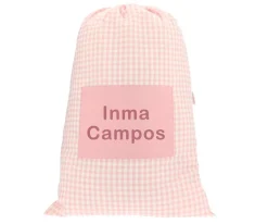Bolsas De Deporte^Tutete Textil Bolsa para Muda Vichy Rosa Palo Personalizable