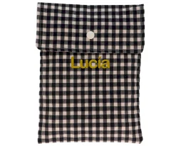 Cambiadores Para Bebés^Cristina de Jos'h Bolsa para Pañales Vichy Negro Personalizable