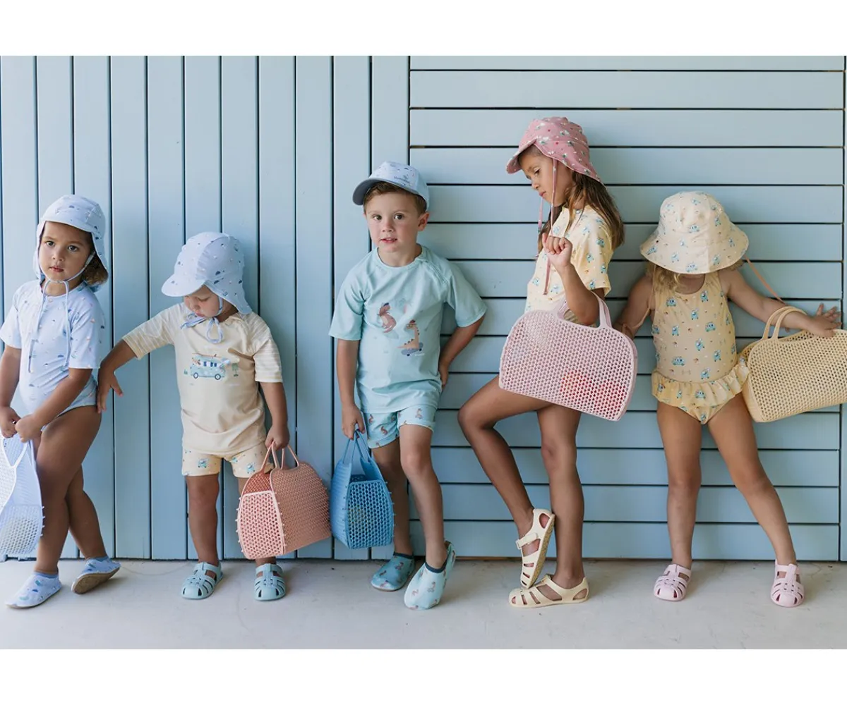 Bolsas De Playa^Monnëka Bolso Retro Vintage Serenity Blue