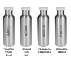 Botella Acero Básica Azul Personalizable 350ml Botellas De Acero|Botellas Para Personalizar