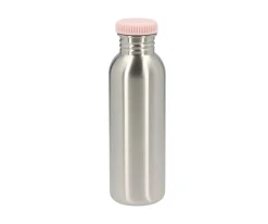Best Botella Acero con Funda Stripes Pink Personalizable 750ml Botellas De Acero|Botellas Para Personalizar
