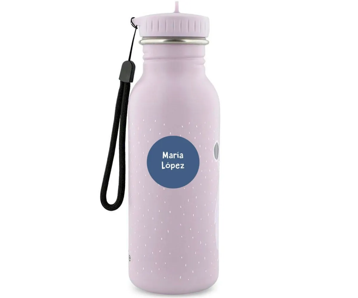 Hot Botella Acero Mrs.Mouse 500ml + 6 Pegatinas Redondas Blue Regalo Botellas De Acero