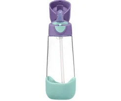 Botellas De Plástico^b.box Botella de Tritán con Pajita 600 ml Lilac Pop