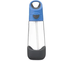 Botellas De Plástico^b.box Botella de Tritán con Pajita 600 ml Blue Slate