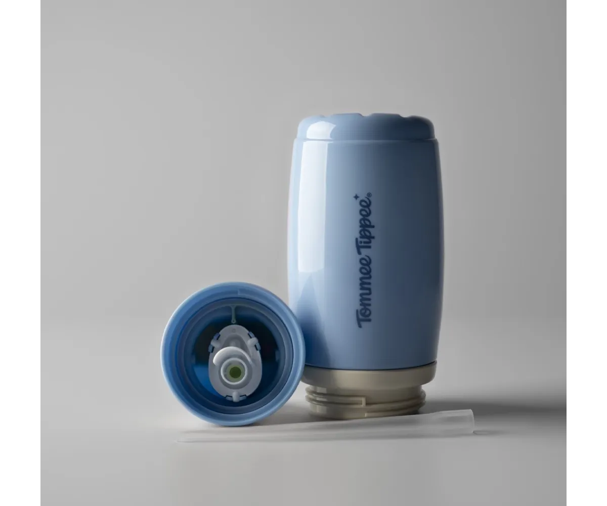 Botellas De Plástico^Tommee tippee Botella Isotérmica Antigoteo con Pajita Azul Pastel 266ml