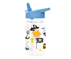 Botellas De Plástico^A Little Lovely Company Botella Plástico con Pajita Personalizable Pirates 450ml