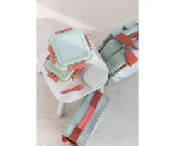 Online Caja Almuerzo Grande Stripes Sage Comer Al Aire Libre|Fiambreras Infantiles