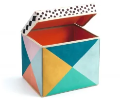 Caja de Almacenamiento Con Asiento Geometría Niños Organizadores De Juguetes|Organizadores