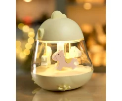 Iluminación^Rabbit & Friends Caja de Música Carrusel con Lámpara Chicklet Amarillo