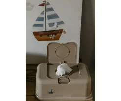 Porta Toallitas^Funkybox Caja de Toallitas Barco Beige