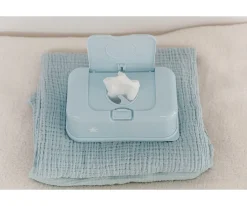 Porta Toallitas^Funkybox Caja Toallitas Azul Pastel