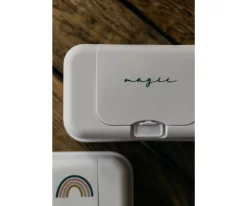 Porta Toallitas^Funkybox Caja Toallitas Blanca Arcoiris