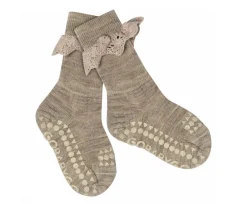 Calcetines Suela Bebé^GoBabyGo Calcetines Suela Antideslizante Lana Merino Light Brown Melange