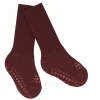 Gateo^GoBabyGo Calcetines Suela Antideslizante Lana Merino Wine Red