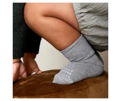 Gateo^GoBabyGo Calcetines Suela Antideslizante Bambú Grey Melagne