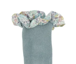 Gateo^GoBabyGo Calcetines Suela Antideslizante Bambú Liberty Dusty Blue