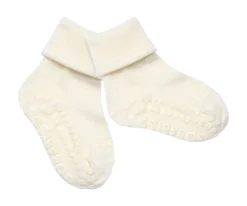 Calcetines Suela Antideslizante Lana Merino Snowflake Calcetines Suela Bebé|Gateo