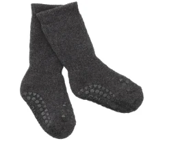 New Calcetines Suela Antideslizante Algodón Orgánico Grey Melange Gateo|Calcetines Suela Bebé