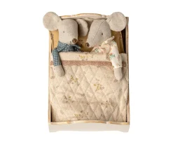 Casa De Muñecas De Madera^Maileg Cama Ratón Off White