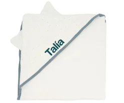 Capa De Baño Bebé^Cristina de Jos'h Capa de Baño Rainbow Dots Azul Personalizable