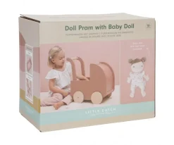 Best Carrito de Madera con Muñeca Blandita Niños Carritos Muñecas|Peluches