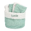 Sale Cesta con Secababitas Mini Star Verde Personalizable Niños Organizadores De Baño|Secababitas