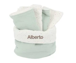 Organizadores De Baño^Cristina de Jos'h Cesta con Secababitas Rainbow Dots Verde Personalizable