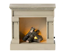 Casa De Muñecas De Madera^Maileg Chimenea Ratón Off White