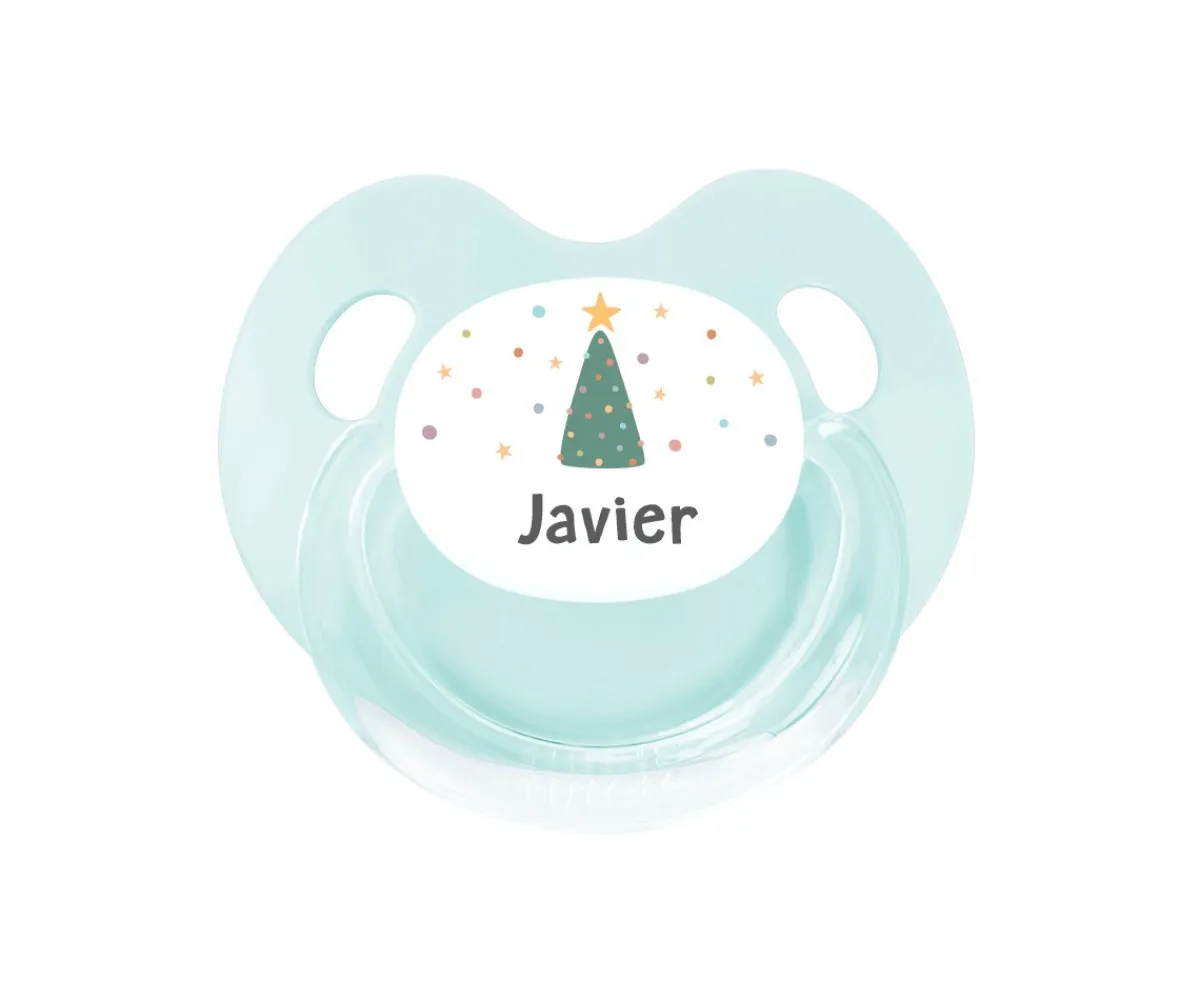 Chupetes De Navidad^Tutete Retro Chupete Personalizado Retro Christmas Tree