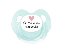 Outlet Chupete Retro Aqua Quiero a mi Hermanito Chupetes San Valentin|Chupetes Amor