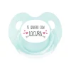 Outlet Chupete Retro Aqua Te Quiero con Locura Chupetes Amor|Regalos Para Papá
