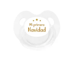 Chupetes Navidad^Tutete Retro Chupete Retro Blanco Mi Primera Navidad Mostaza