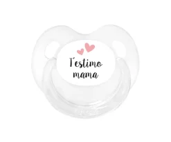 Hot Chupete Retro Blanco T´estimo mama Regalos Para Madres|Chupetes Amor