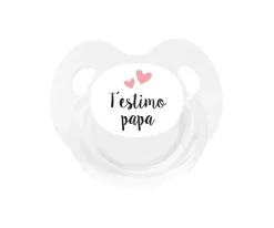 New Chupete Retro Blanco T'estimo papa Chupetes Día Del Padre|Regalos Para Papá