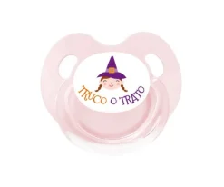Chupetes Halloween^Tutete Retro Chupete Retro Rosa Brujita
