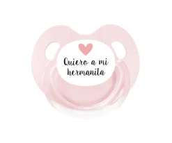 Chupetes Amor^Tutete Retro Chupete Retro Rosa Quiero a mi Hermanita