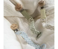 Chupeteros^BIBS Chupetero Trenzado Pale Butter/Ivory