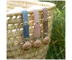 Chupeteros^BIBS Chupetero Trenzado Sage/Ivory