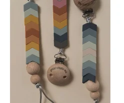 Chupeteros^The Cotton Cloud Chupetero Silicona Chevron Neutrals