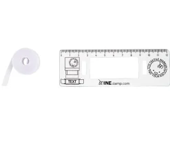 Sellos Personalizados^Mine Cinta blanca termoadhesiva + centrador para Sellos Personalizados