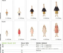 Peluches^Maileg Conejito Talla 2 Marrón Chocolate con Traje de Ballet y Falda Crema