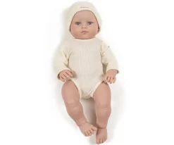 Accesorios Para Muñecas^Minikane Conjunto de Body Manga Larga y Gorro Crudo Andrea Bambinis