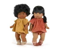 Accesorios Para Muñecas^Minikane Conjunto Top y Braguita Terciopelo Camel para Muñeco Gordis